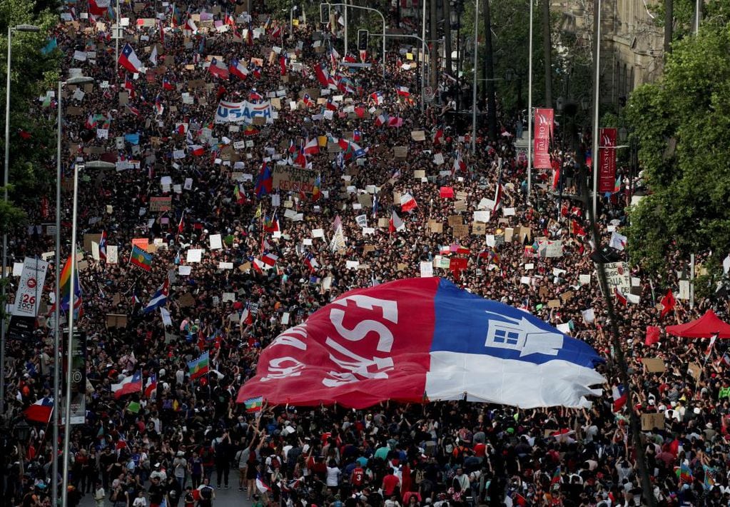 Protestas en Chile en 2019. (AP)