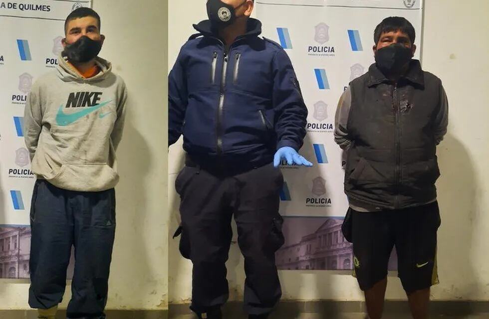 Los detenidos por el intento de robo (Foto: Clarín)