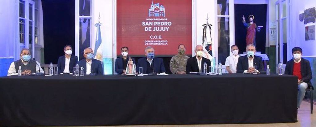 Junto a intendentes de la región, los miembros del COE provincial presentaron su informe desde San Pedro de Jujuy.