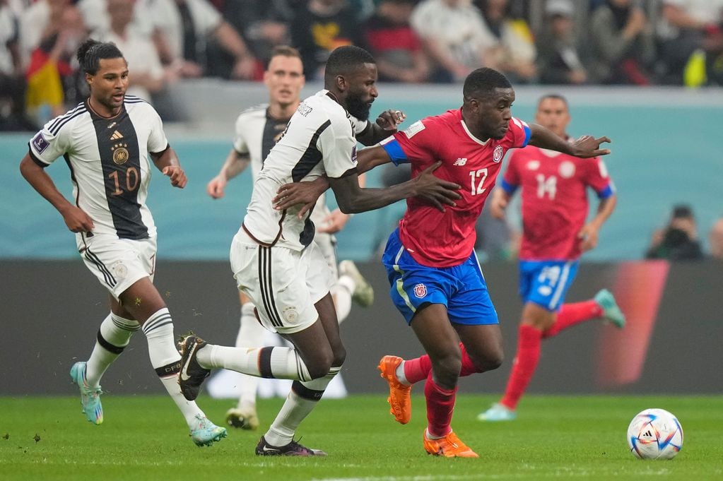 Alemania ante Costa Rica, en el cierre del Grupo E del Mundial de Qatar 2022. (AP).
