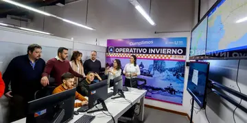 Vuoto verificó los trabajos del Centro de Coordinación y Monitoreo del Operativo Invierno