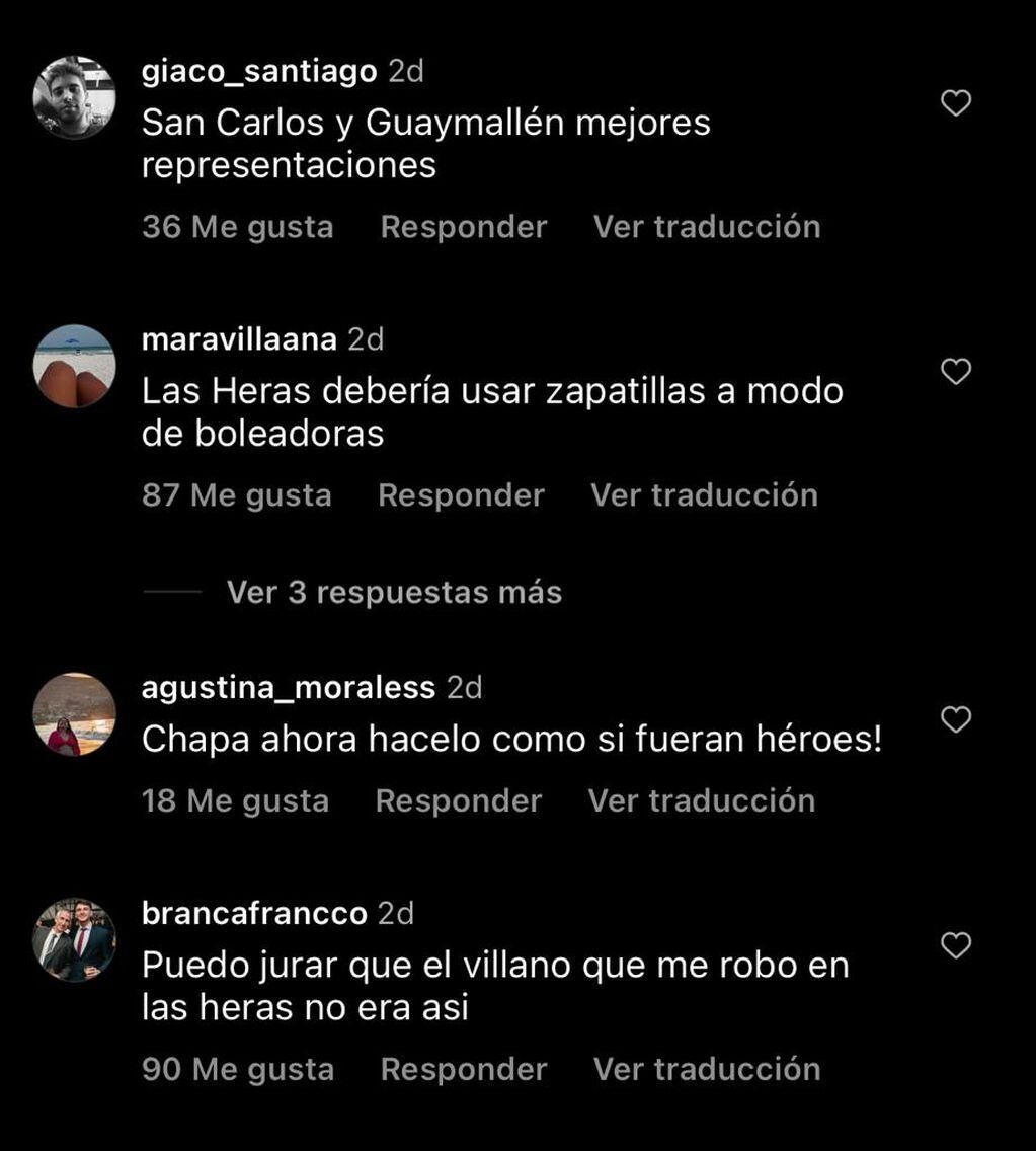 Los comentarios de los usuarios al ver a los departamentos de Mendoza como villanos.