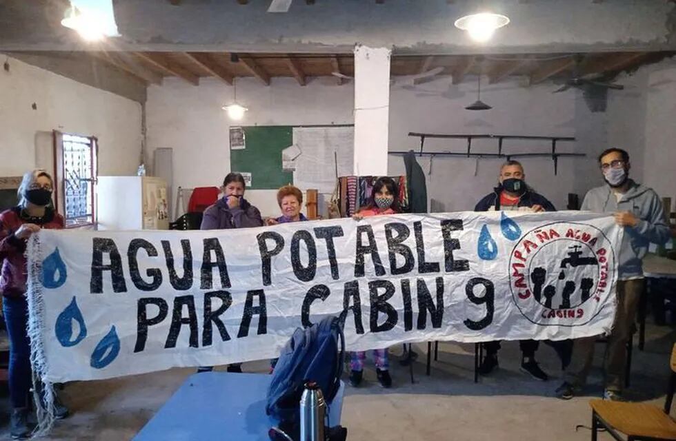 Bajo el lema “Sumate a la campaña por el agua en Cabín 9″, vecinos de Pérez vuelven a la lucha (Facebook Centro Social Cabín 9)