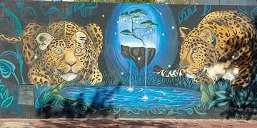 Se restauró el mural de los Leopardos