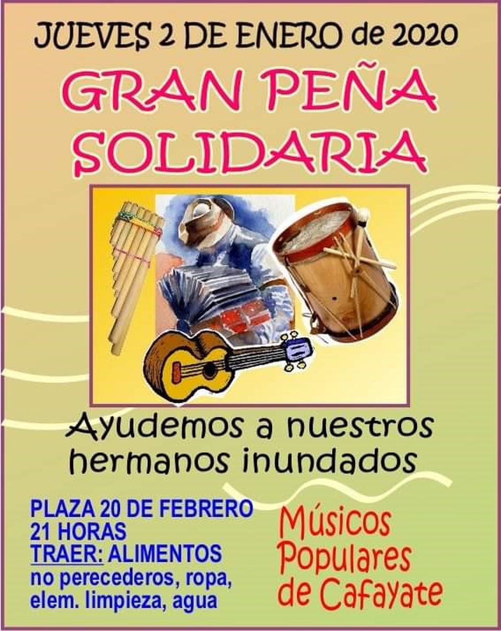 Peña solidaria por Cafayate (Facebook Lautaro D'amico)