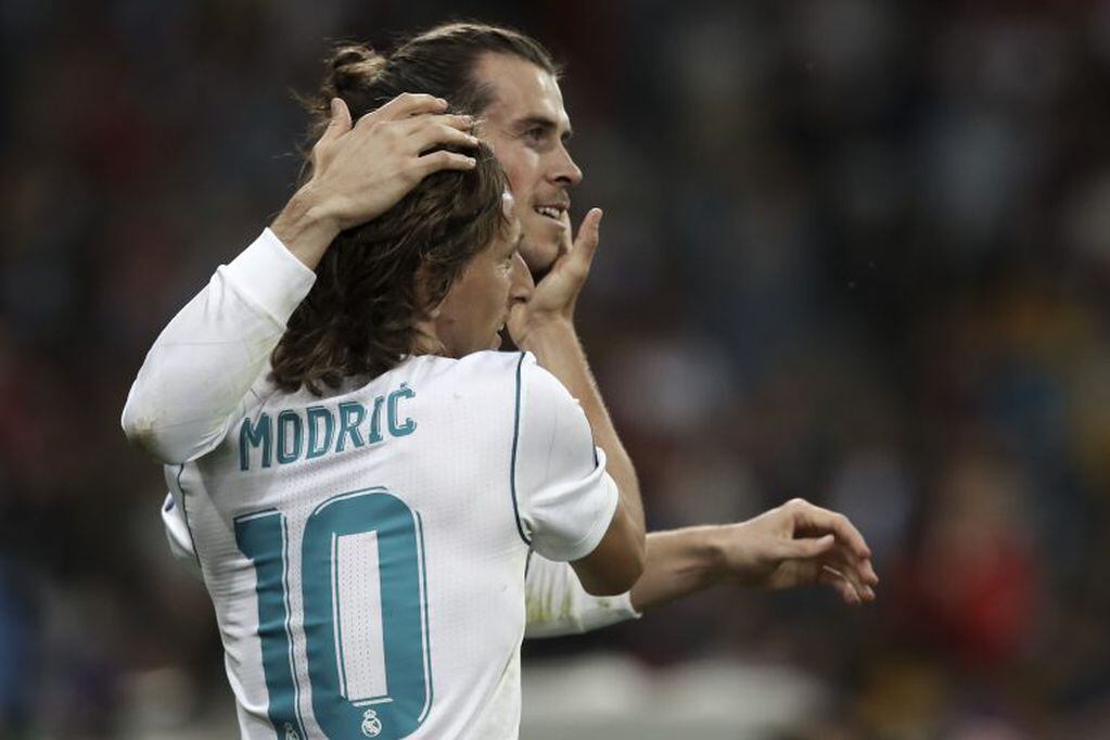 Modric y Bale a pura felicidad