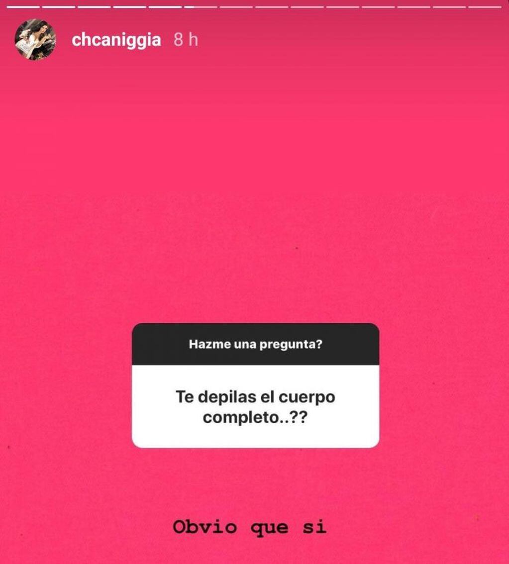Charlotte Caniggia rompió las redes con una foto en bikini y respondió una pregunta sobre la depilación (Foto: Instagram)