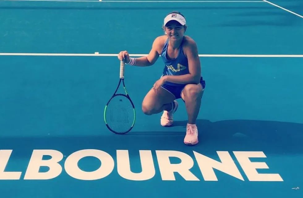 Nadia Podoroska ganó en la primera ronda del Abierto de Australia. (@nadiapodoroska)