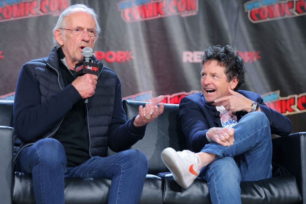 Christopher Lloyd y Michael Fox en la Comic-Con de Nueva York 2022.