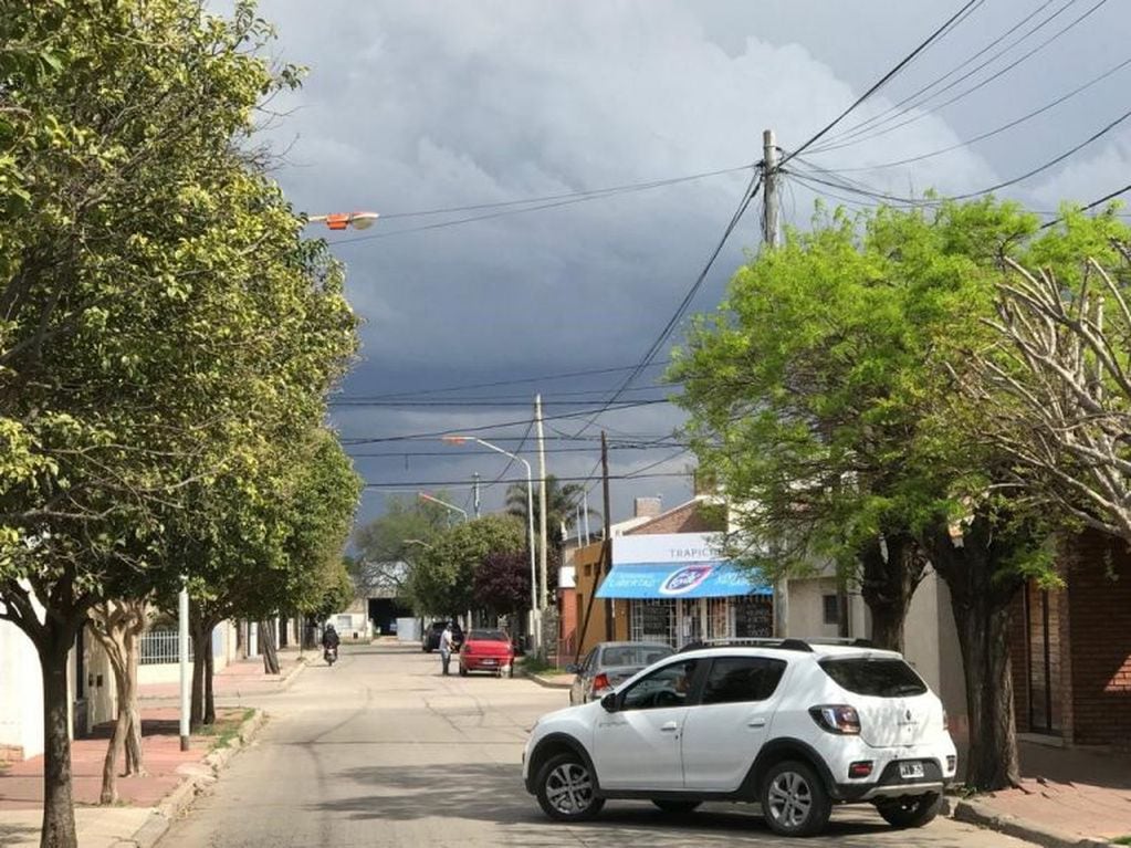 La tormenta en Río Cuarto llegó este martes al sur de la Provincia.