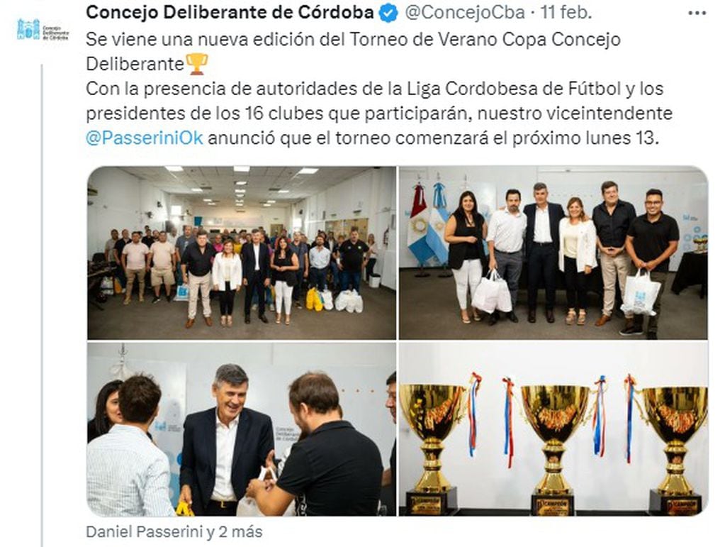 Daniel Passerini y los presidentes de los clubes de Liga Cordobesa, presentaron el Torneo de Verano.