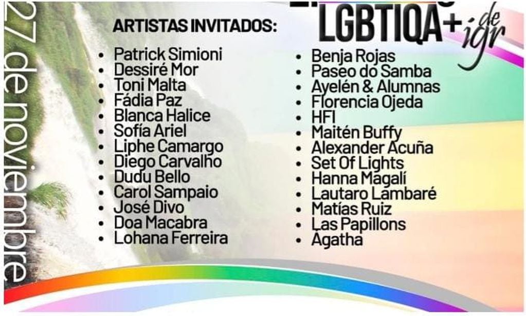 Realizan la primera marcha LGBTIQ+ en Puerto Iguazú.