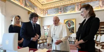 Vaticano. El presidente Javier Milei se reunió con el papa Francisco. (Vatican Media via AP, HO)