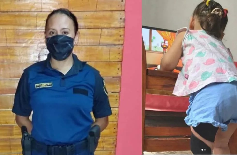 El gesto de una policía con una niña que necesitaba ayuda.
