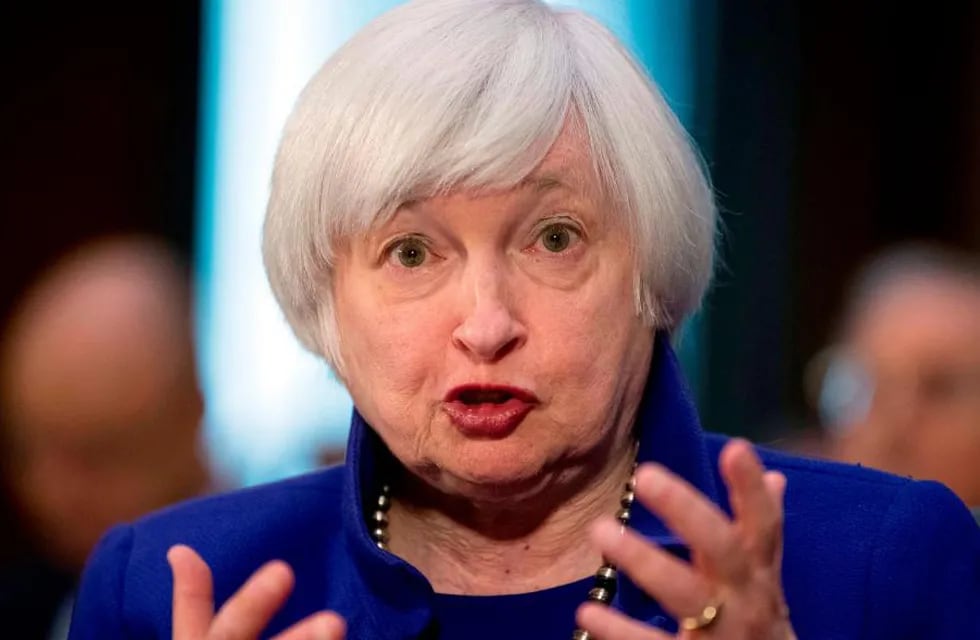 Janet Yellen, titular de la Reserva Federal de Estados Unidos. La Argentina se enfrenta a una posible crisis económica. (AP)