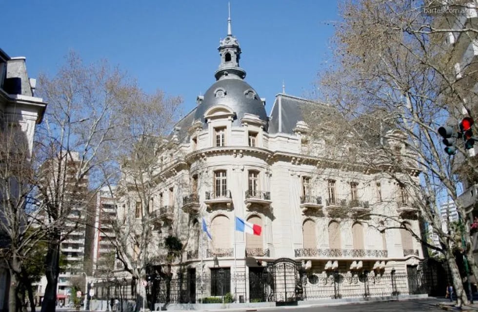 Fachada del Palacio Ortiz Basualdo, sede de la embajada de Francia (Web)