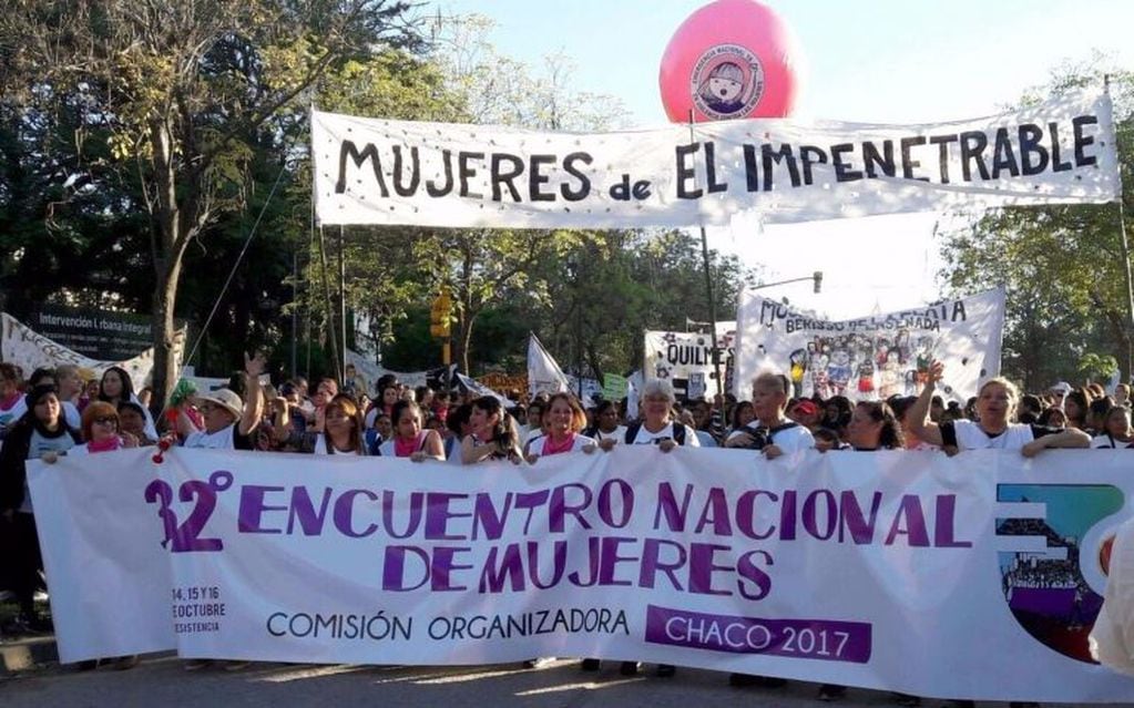 EN 2017 el Encuentro Nacional de Mujeres se hizo en Resistencia. El aborto legal fue tema central de los debates.