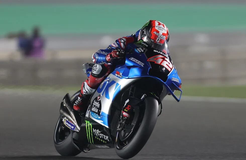 Alex Rins dominó los ensayos de MotoGP para el Gran Premio de Qatar 2022.