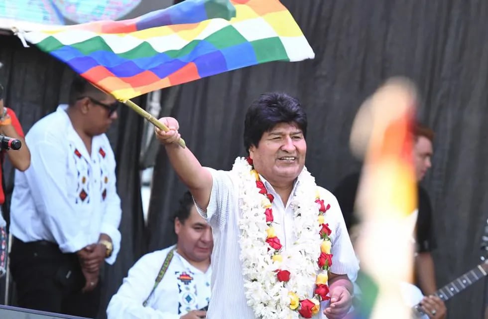 Evo Morales en Argentina. Foto: Télam.