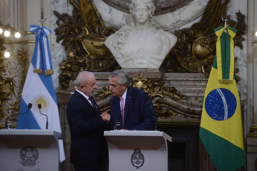Alberto Fernández y Lula da Silva en Casa de Gobierno. Foto Clarín