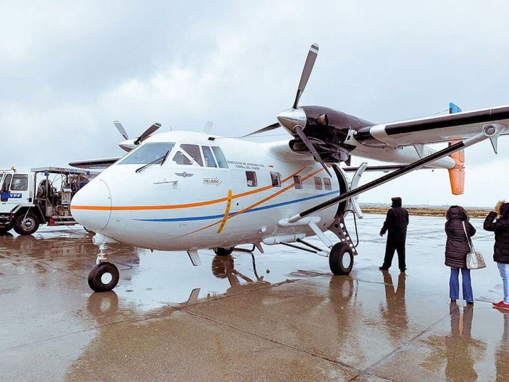 El avión Arava contribuye ampliamente en el cumplimiento de los objetivos para ayudar a los fueguinos.