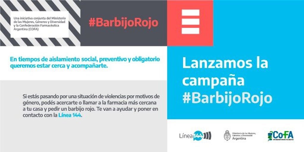 Pieza gráfica de la campaña #BarbijoRojo.