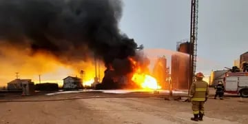 Incendio en Plaza Huincul