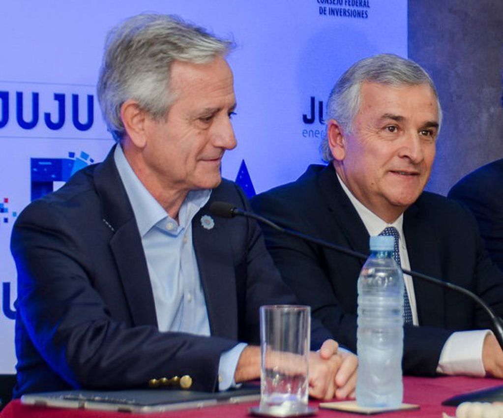 El secretario Ibarra con el gobernador Morales, en el "Jujuy Big Data Summit 2019", el viernes último.