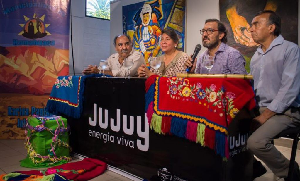 Aizama, Paniagia, Medina zar y Vega, en la presentación del "Alborozo Humahuaqueño 2020", en Culturarte.