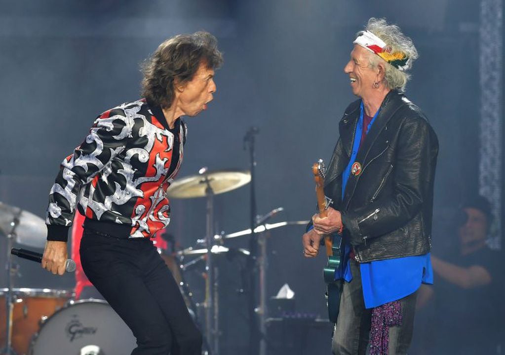 Mick Jagger y Keith Richards de The Rolling Stones (AP)