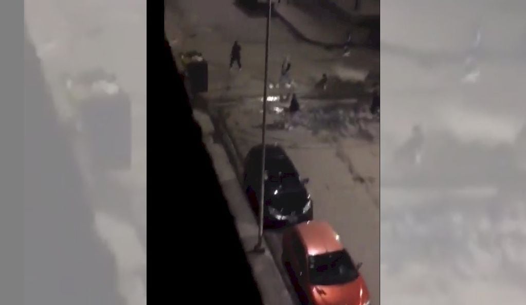 Captura de uno de los videos de la balacera