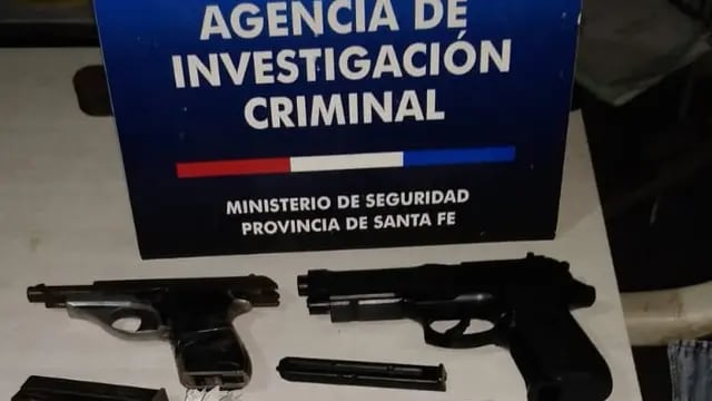 Armas secuestradas en el operativo antinarcotráfico