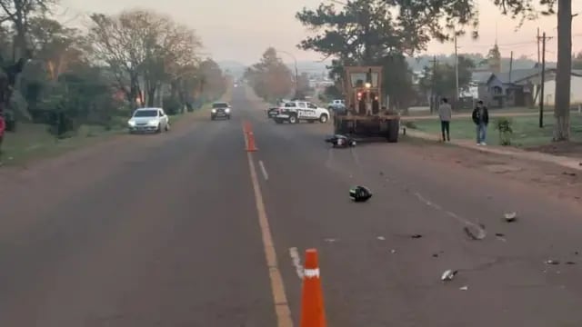 Trágico accidente en San Javier: motociclista fallece al chocar contra una máquina municipal