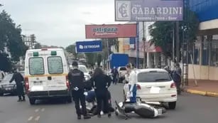 Accidente vial en Posadas dejó a una mujer lesionada