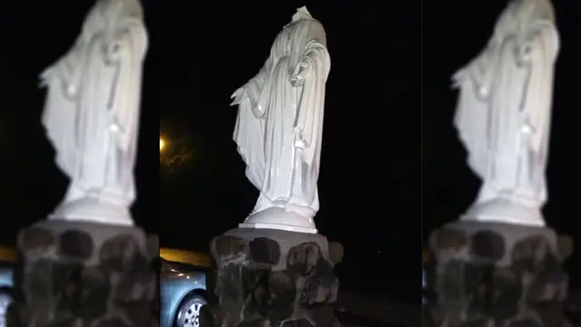 Vandalizaron por segunda vez a la Virgen de La Caldera