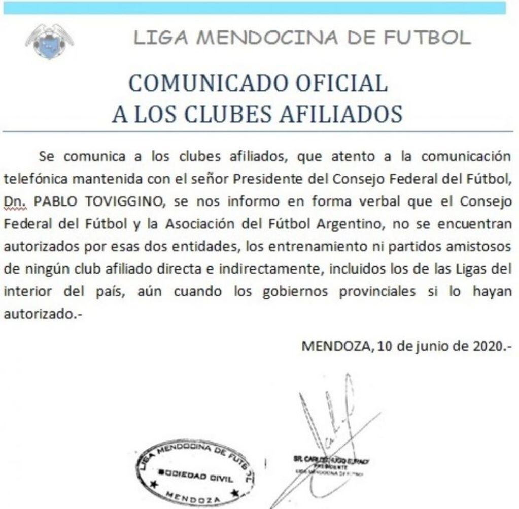 Liga Mendocina de Fútbol.