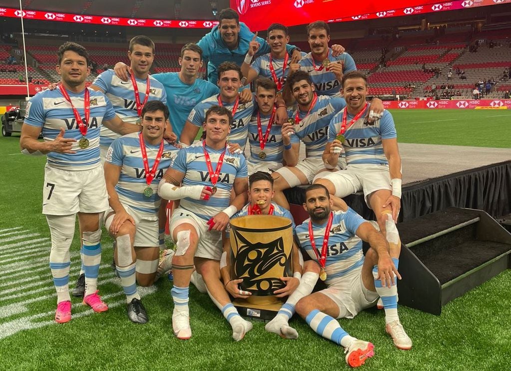 Los Pumas 7s campeones en la Serie Mundial de rugby siete.