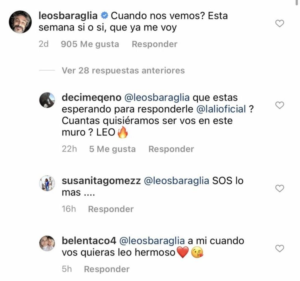 El comentario de Sbaraglia para Lali Espósito.