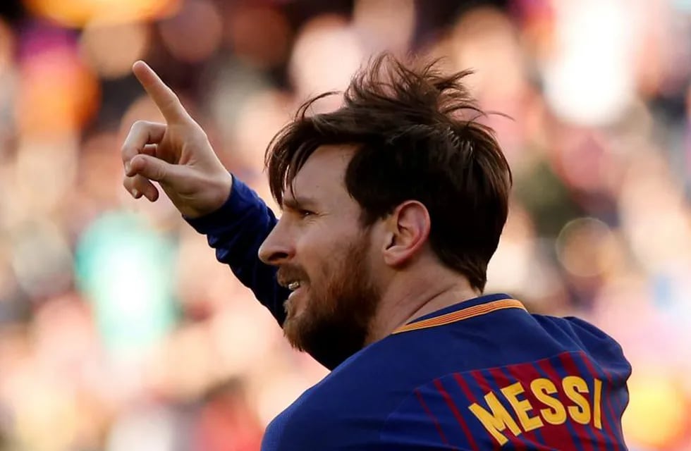 Leo Messi celebra su gol ante Athletic Bilbao. REUTERS/Albert Gea