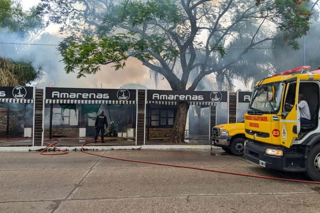 Incendio en Concordia.