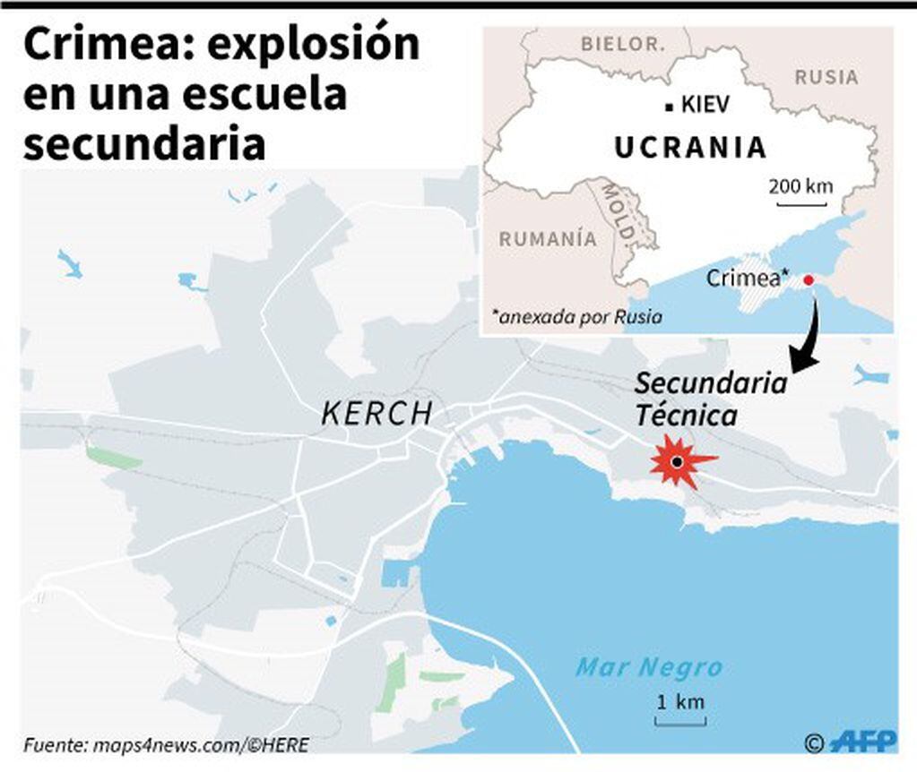 Explosión en una escuela secundaria técnica en Crimea - AFP / AFP