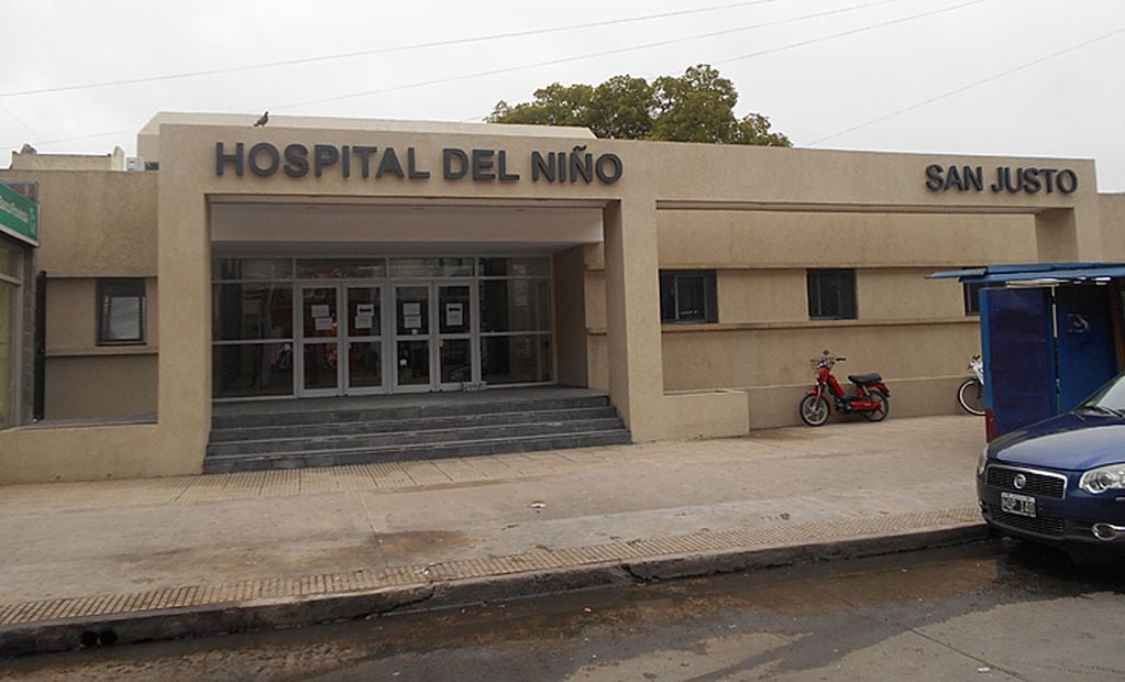 Fachada del Hospital de Niños en San Justo.