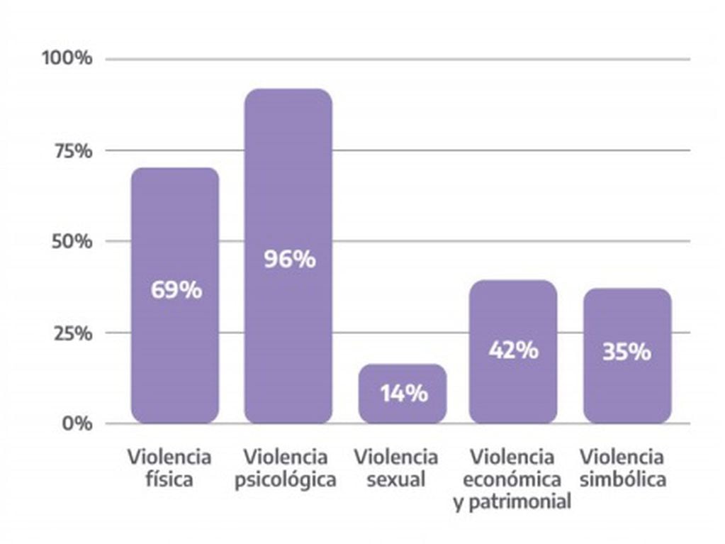 Estadísticas de tipo de violencia en Argentina. Ministerio de las mujeres, Géneros
y Diversidad de la Nación.