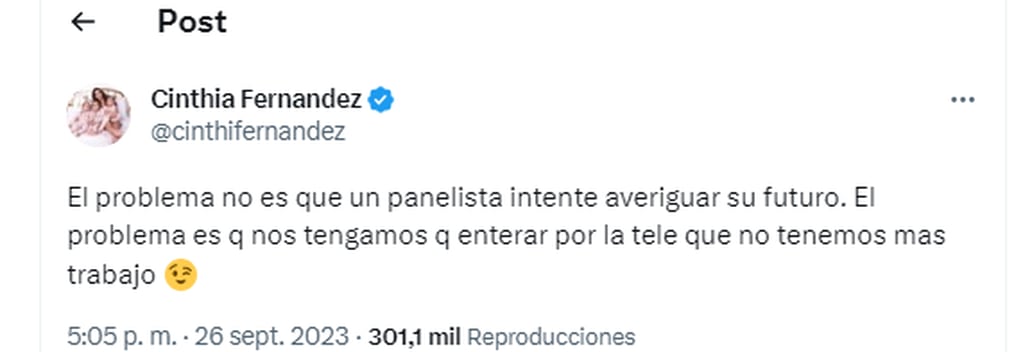 La respuesta de Cinthia Fernández ante las suposiciones que se iría del país