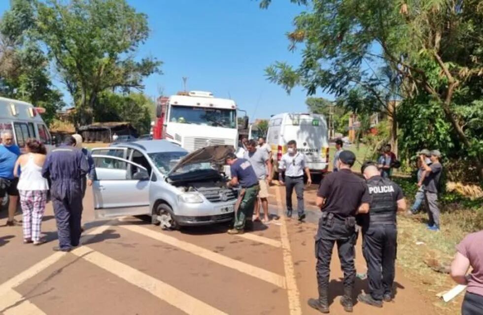 Accidente vial dejó lesionado a un turista en Garuhapé.