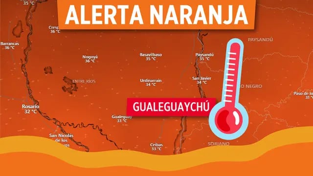 Alerta Naranja en Entre Ríos