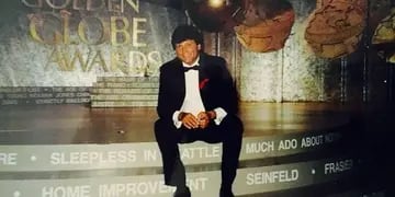 Carlos Calvo en los Golden Globe Awards, donde se encontró con Leo DiCaprio