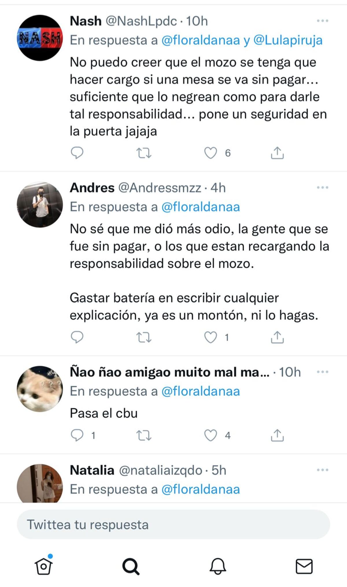 Se fueron sin pagar la cuenta de un restaurante y complicaron al mozo en Mendoza.