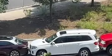 El video viral de una conductora que logró sacar su camioneta de un estacionamiento casi imposible