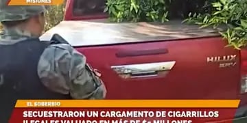 El Soberbio: secuestran millonario contrabando de cigarrillos